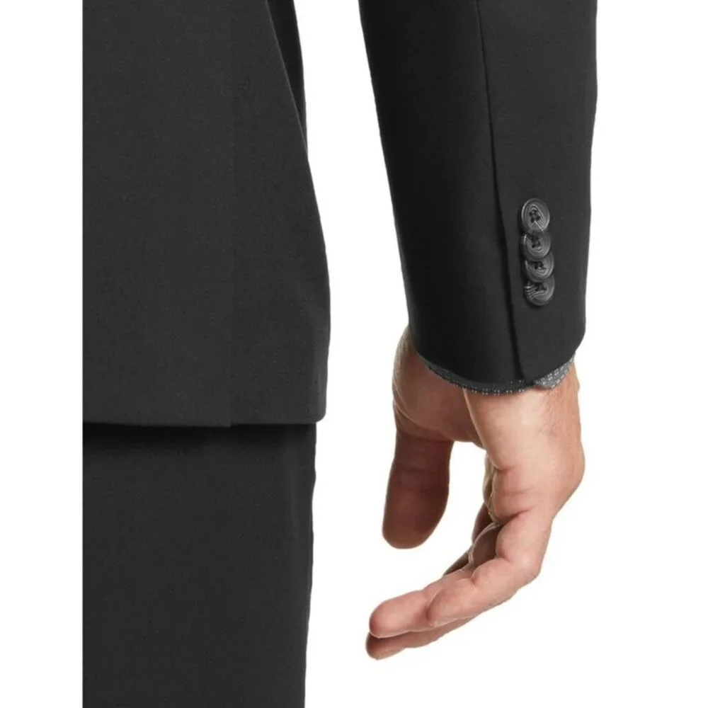KENNETH COLE‎ Men’s NEW Reaction Ready Flex Suit Jacket Black | Size 44R 37W